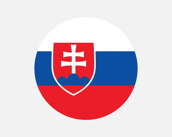 Slovakia Country Flag Slovak Circle National Flag Slovak Republic Circular — ストックベクタ