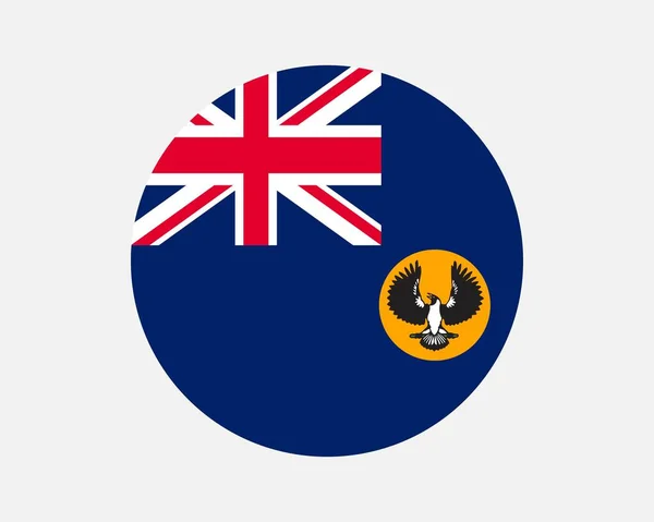 South Australia Flag Australia Circle Flag Australian State Circular Shape — Vettoriale Stock
