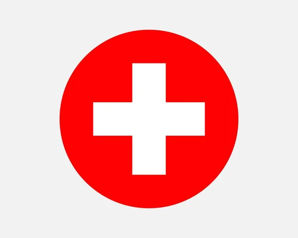 Switzerland Country Flag Swiss Circle National Flag Swiss Confederation Circular — Image vectorielle