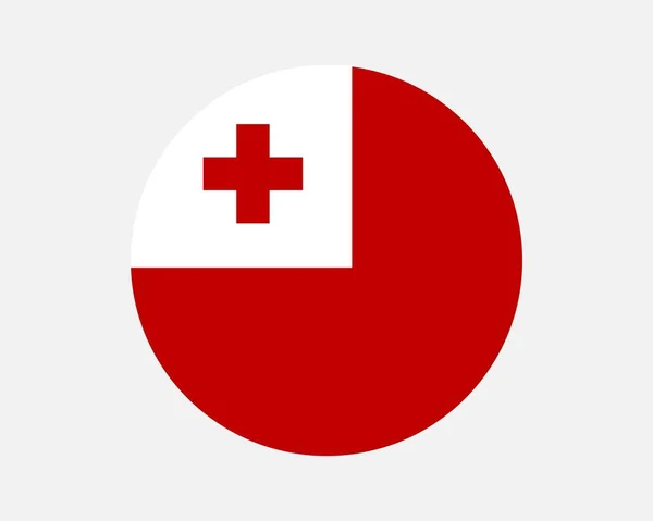 Tonga Country Flag Tongan Circle National Flag Kingdom Tonga Circular — Image vectorielle