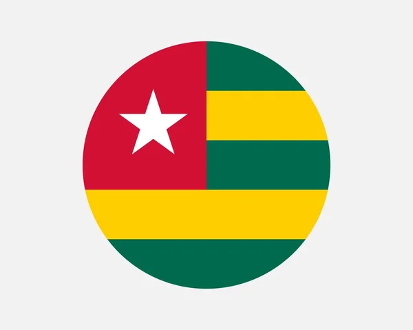 Togo Country Flag Bandera Nacional Del Círculo Togolés Banner Botón — Archivo Imágenes Vectoriales