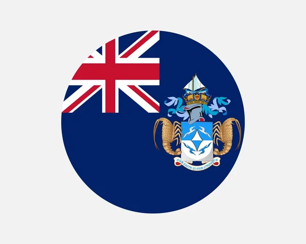 Tristan Cunha Flag Tristanian Circle Flag British Overseas Territory United — Stockvector