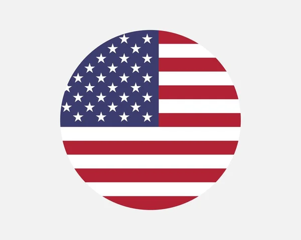 United States Country Flag Usa Circle National Flag United States — стоковий вектор