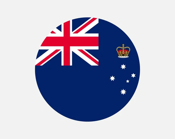 Victoria Flag Vic Australia Circle Flag Australian State Circular Shape — Vettoriale Stock
