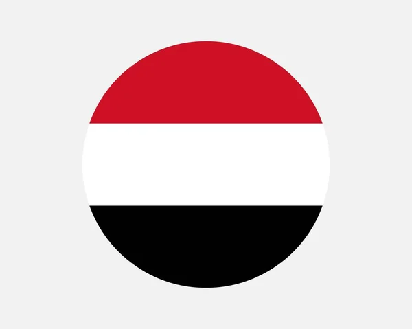Yemen Country Flag Yemeni Yemenite Circle National Flag Republic Yemen — Stockvector