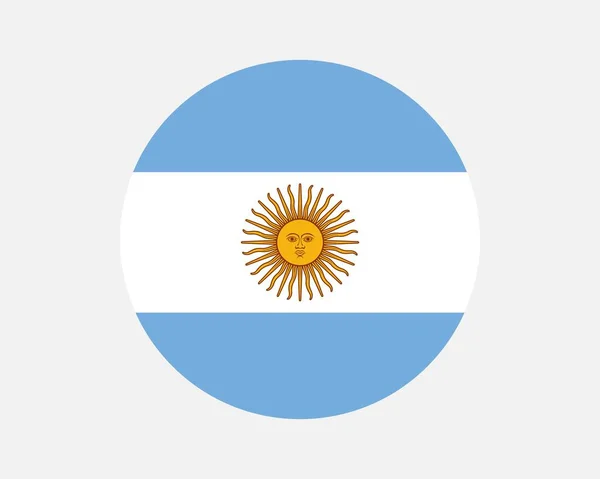 Argentina Country Flag Circular Argentinian National Flag Argentine Republic Circle — ストックベクタ