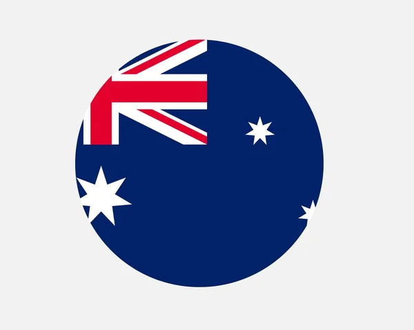 Australia Country Flag Circular Australian Aussie National Flag Commonwealth Australia — Stok Vektör