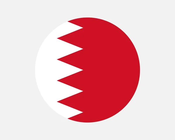 Bahrain Country Flag Circular Bahraini National Flag Kingdom Bahrain Circle — Vector de stock