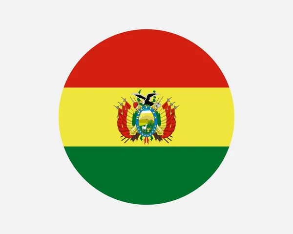 Bolivia Country Flag Circular Bolivian National Flag Plurinational State Bolivia — Stock Vector
