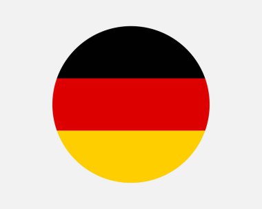Germany Round Country Flag. German Circle National Flag. Federal Republic of Germany Circular Shape Button Banner. EPS Vector Illustration.