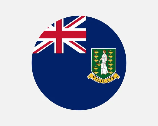British Virgin Islands Flag Bvi United Kingdom Circle Flag British — Vettoriale Stock