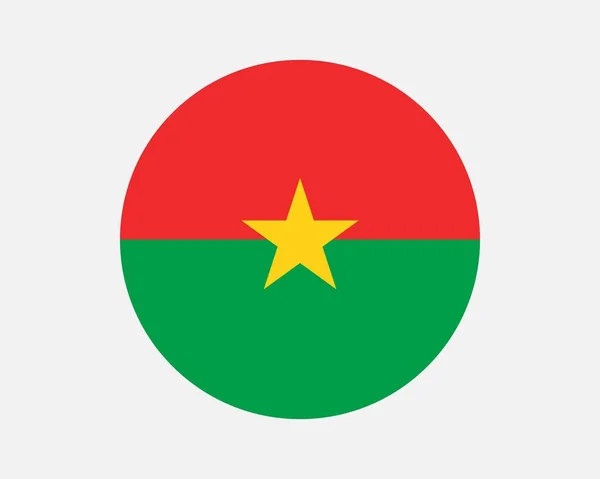 Burkina Faso Country Flag Circular Burkinese National Flag Burkina Faso — 스톡 벡터