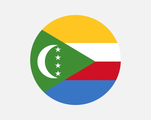 Comoros Country Flag Circular Comorian National Flag Union Comoros Circle — Wektor stockowy