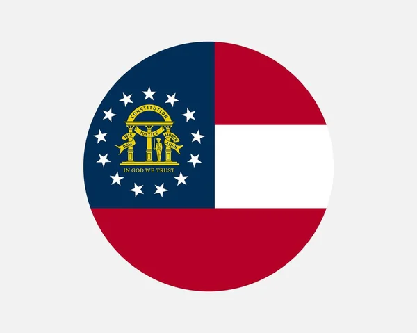 Georgia Usa State Flag Circle Flag State Georgia United States — Stock Vector