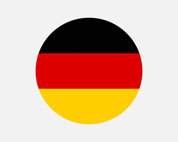 Alemania Bandera Del País Redondo Bandera Nacional Del Círculo Alemán — Archivo Imágenes Vectoriales