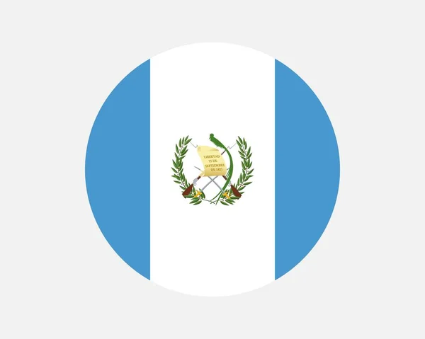 Guatemala Country Flag Guatemalan Circle National Flag Republic Guatemala Circular —  Vetores de Stock
