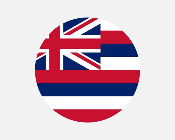 Hawaii Usa State Flag Circle Flag State Hawaii United States — Stockvector