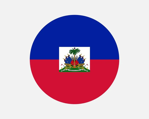 Haiti Country Flag Haitian Circle National Flag Republic Haiti Circular —  Vetores de Stock