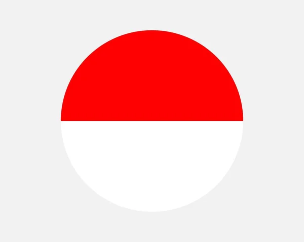 Bendera Negara Bundar Indonesia Bendera Nasional Lingkaran Indonesia Republik Indonesia - Stok Vektor