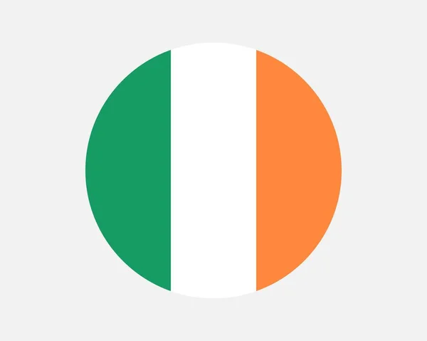 Ireland Country Flag Irish Circle National Flag Republic Ireland Circular — Stockvektor