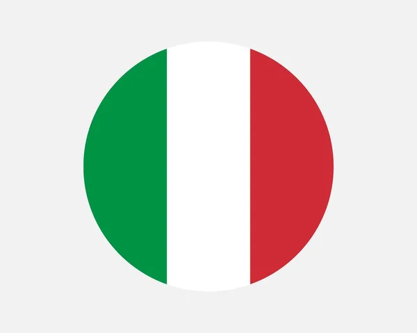 Italy Country Flag Italian Circle National Flag Italian Republic Circular — стоковый вектор