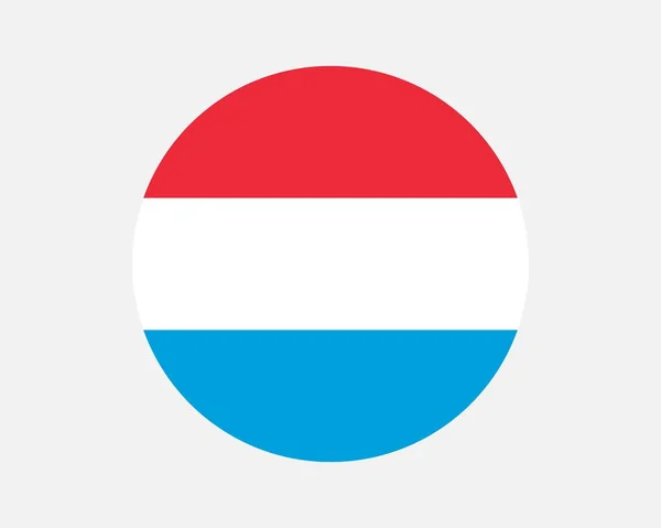 Luxembourg Country Flag Luxembourger Circle National Flag Grand Duchy Luxembourg — Stockvektor