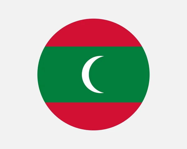 Maldives Country Flag Maldivian Circle National Flag Republic Maldives Circular — Wektor stockowy