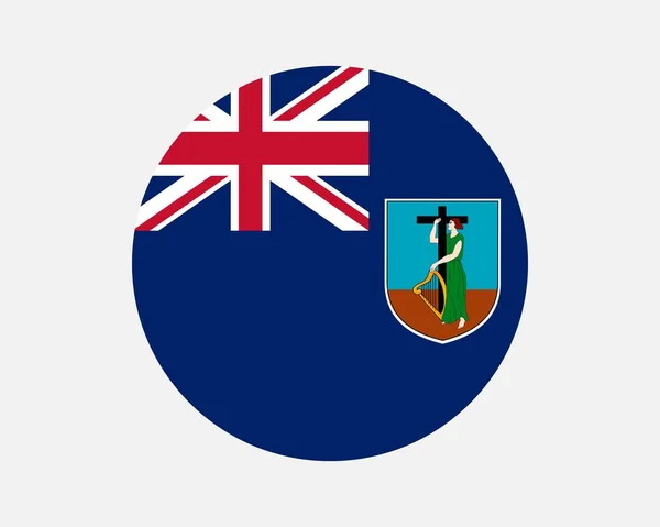 Montserrat Flag Montserratian Circle Flag British Overseas Territory United Kingdom — Stok Vektör