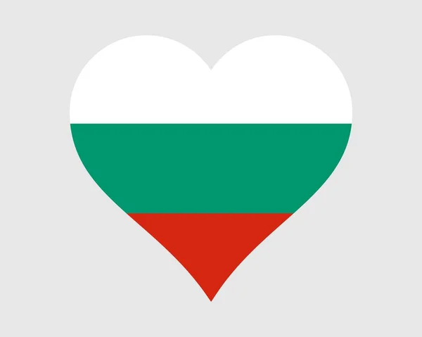 Drapeau Coeur Bulgarie Drapeau National Nation Bulgare Love Shape Country — Image vectorielle