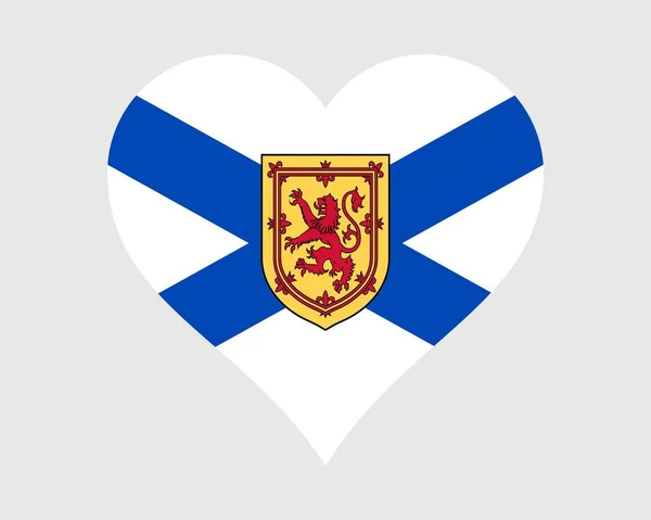 新斯科舍省加拿大心脏旗 Nscanadian Love Shape Province Flag 新斯科舍省旗图标标志符号气候 Eps病媒说明 — 图库矢量图片