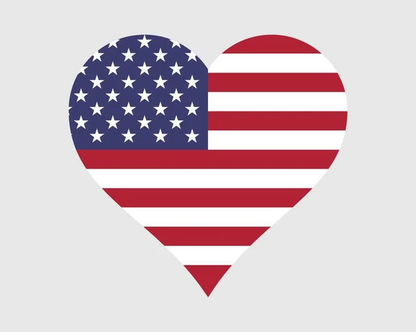 Прапор Сша United States America Love Shape Country Nation National — стоковий вектор
