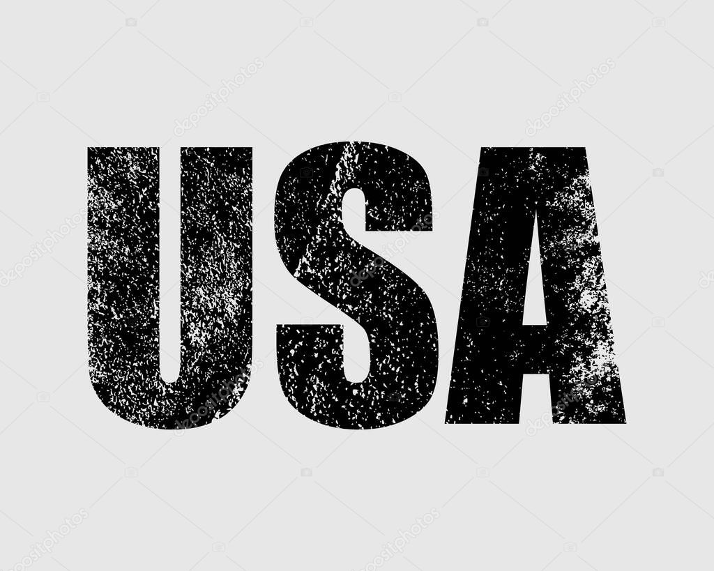USA Paint Splash Effect Text. United States of America US Word Textured Wording Design Icon Sign Symbol. EPS Vector Illustration.