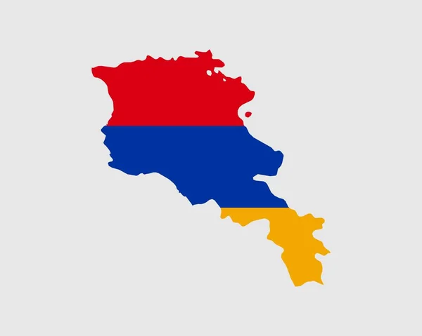 Mapa Armenio Bandera Mapa Armenia Con Bandera Armenia Ilustración Vectorial — Archivo Imágenes Vectoriales