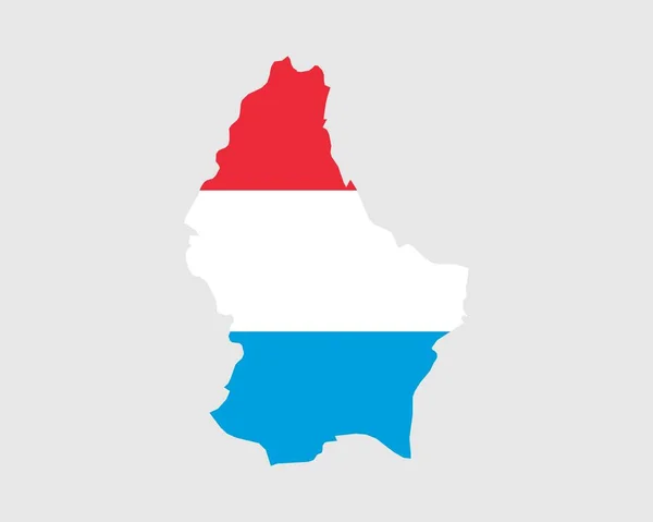 Luxembourg Carte Drapeau Carte Grand Duché Luxembourg Avec Bannière Pays — Image vectorielle