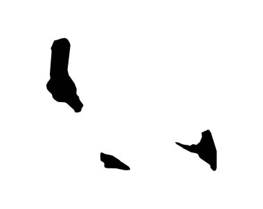 Comoros Map. Comorian Country Map. Black and White National Outline Geography Border Boundary Shape Territory EPS Vector Illustration Clipart