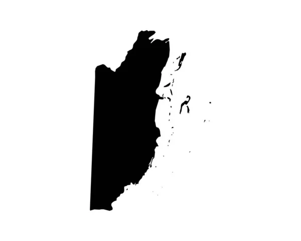 Карта Белізу Карта Країни Белізу Чорно Білий Національний Контур Кордон — стоковий вектор