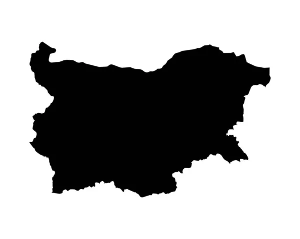 Bulgaria Map Bulgarian Country Map Black White National Outline Border — стоковый вектор