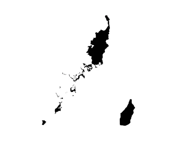 Palau Map Palauan Country Map Black White National Nation Geography — Stockvektor