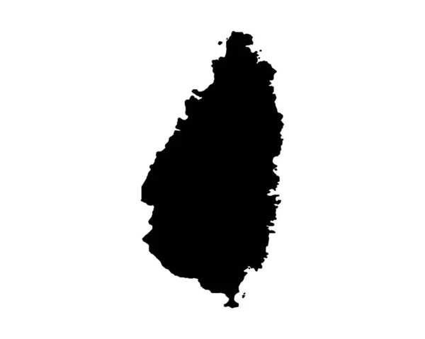 Saint Lucia Map Saint Lucian Country Map Black White Lucia — ストックベクタ