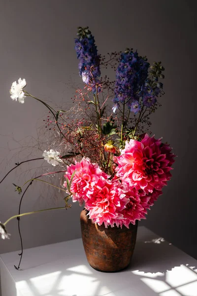 Photo Bouquet Créé Partir Fleurs Sauvages Fraîches Printemps Photographiées Sur — Photo