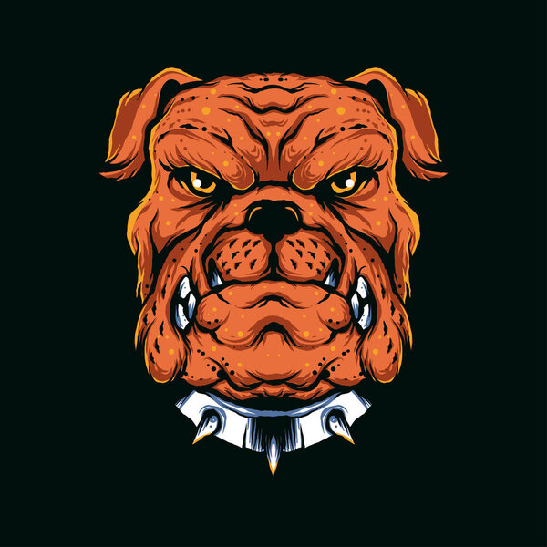 ИЛЛЮСТРАЦИЯ ГНЕВНОГО БУЛЬДОГА, ПОЛЬЗОВАТЕЛЯ И СВЯЗАННОГО БИЗНЕС ДЛЯ футболки, принта, постера