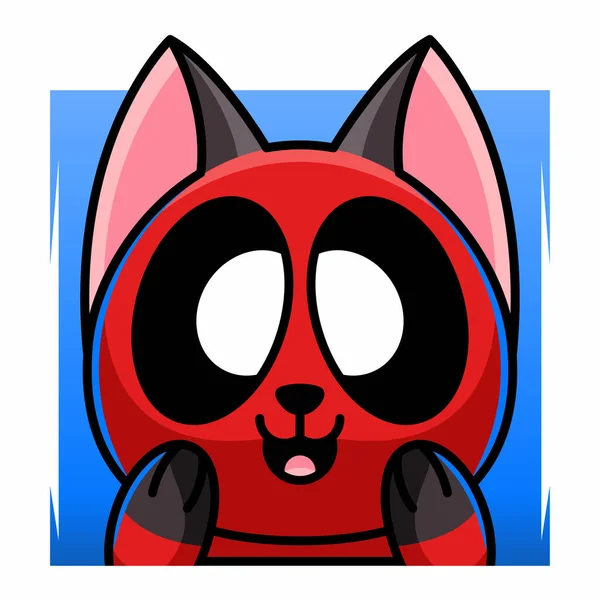 Cute Cat Ninja Logo Sticer Shirt — 图库矢量图片