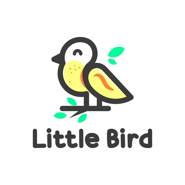 Sevimli küçük kuş logosu.