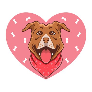 Logo, yapışkan ve tişört için sevimli köpek sevgisi.