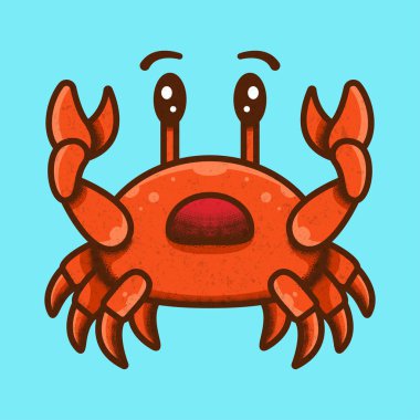 Sevimli CRAB MASKOT logosu
