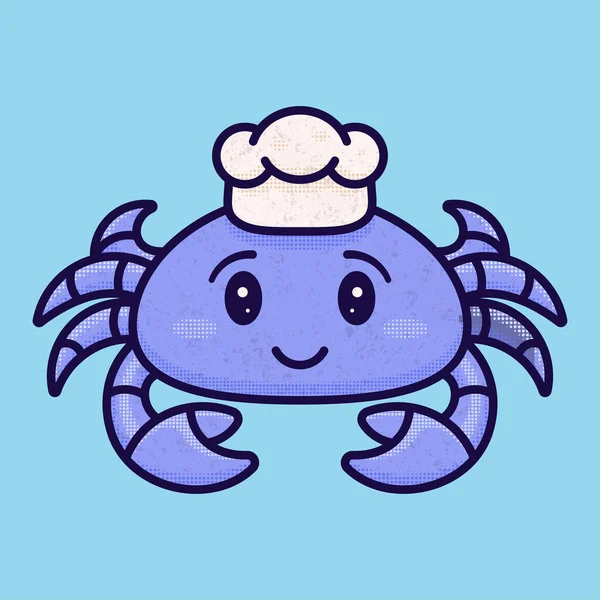 Cute Purple Crabs Mascot Logo — Stock Vector