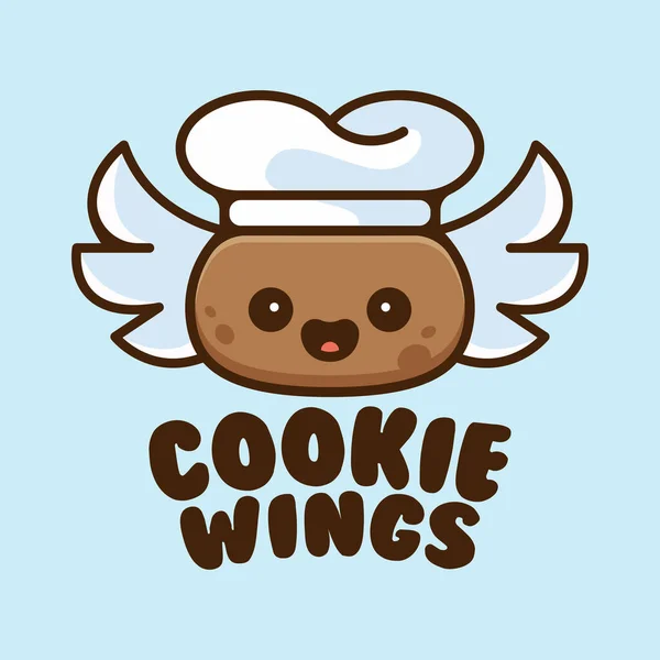Cute Cookies Chef Mascot Logo Suitable Your Business — Stock Vector