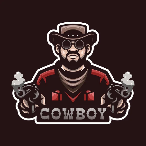 COWBOY MASCOT LOGO SUITABLE FOR IDENTITY FOR YOUR BUSINESS