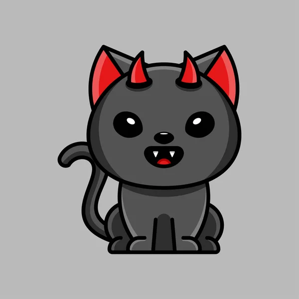 Celebros Cabeça Cabeça Cabeça Devil Entre Suitáveis Para Mascot Logo — Vetor de Stock