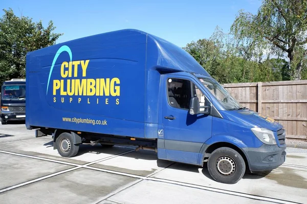 City Instaling Supplies Mercedes Benz Sprinter Van — Stock fotografie